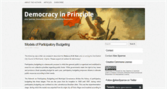 Desktop Screenshot of democracyinprinciple.com