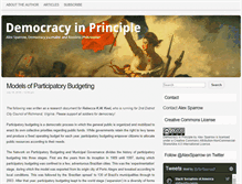 Tablet Screenshot of democracyinprinciple.com